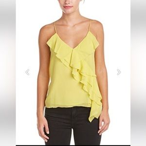 NWT Paula Hermanny Silk ruffle cami